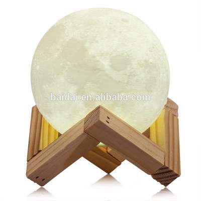 Lunar Night Light LED 3D Printing Moon Lamp with USB Charging