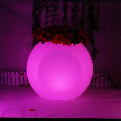 LED plastic tall lighting flower rechargeable LED plastic pot, plastic flower vase