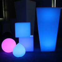 flower pot plant mould LED flower pot with remote controller color changing